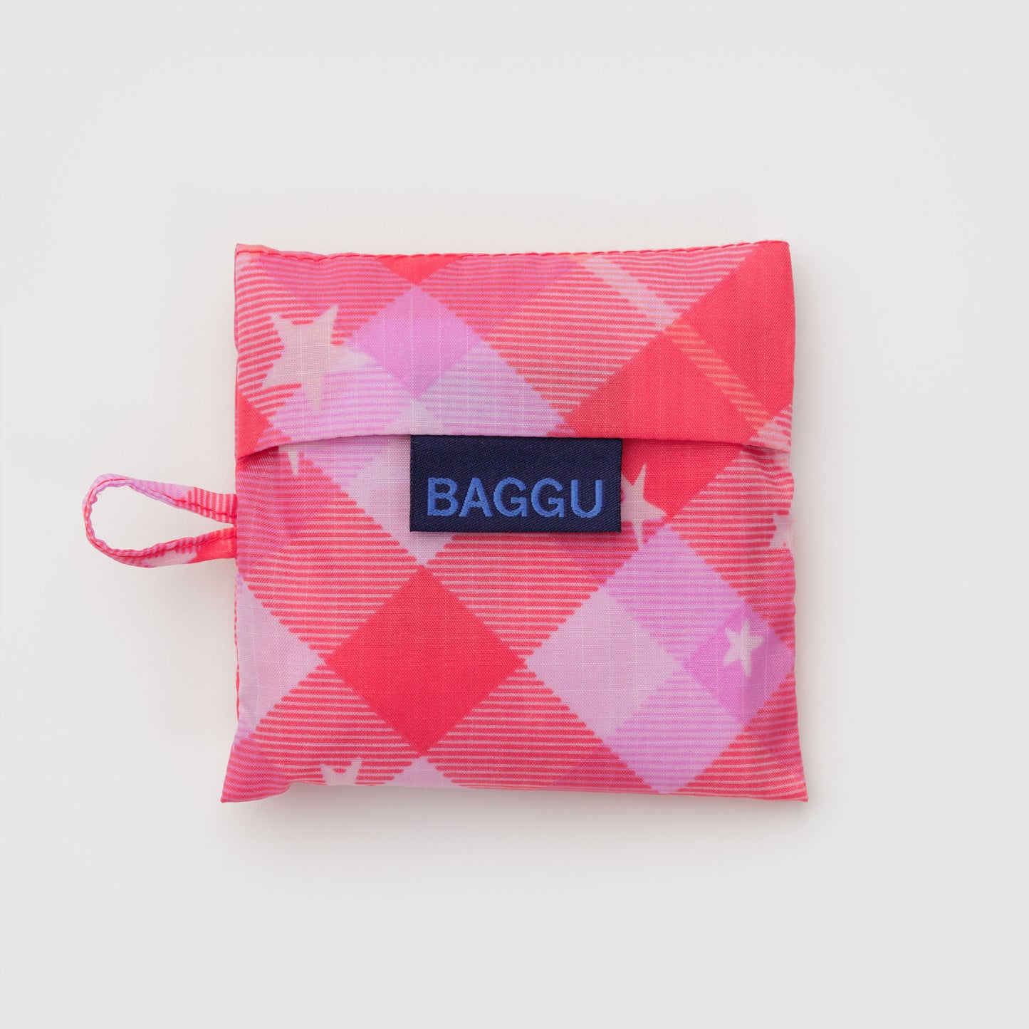 BAGGU Pink Star Plaid Baby Baggu
