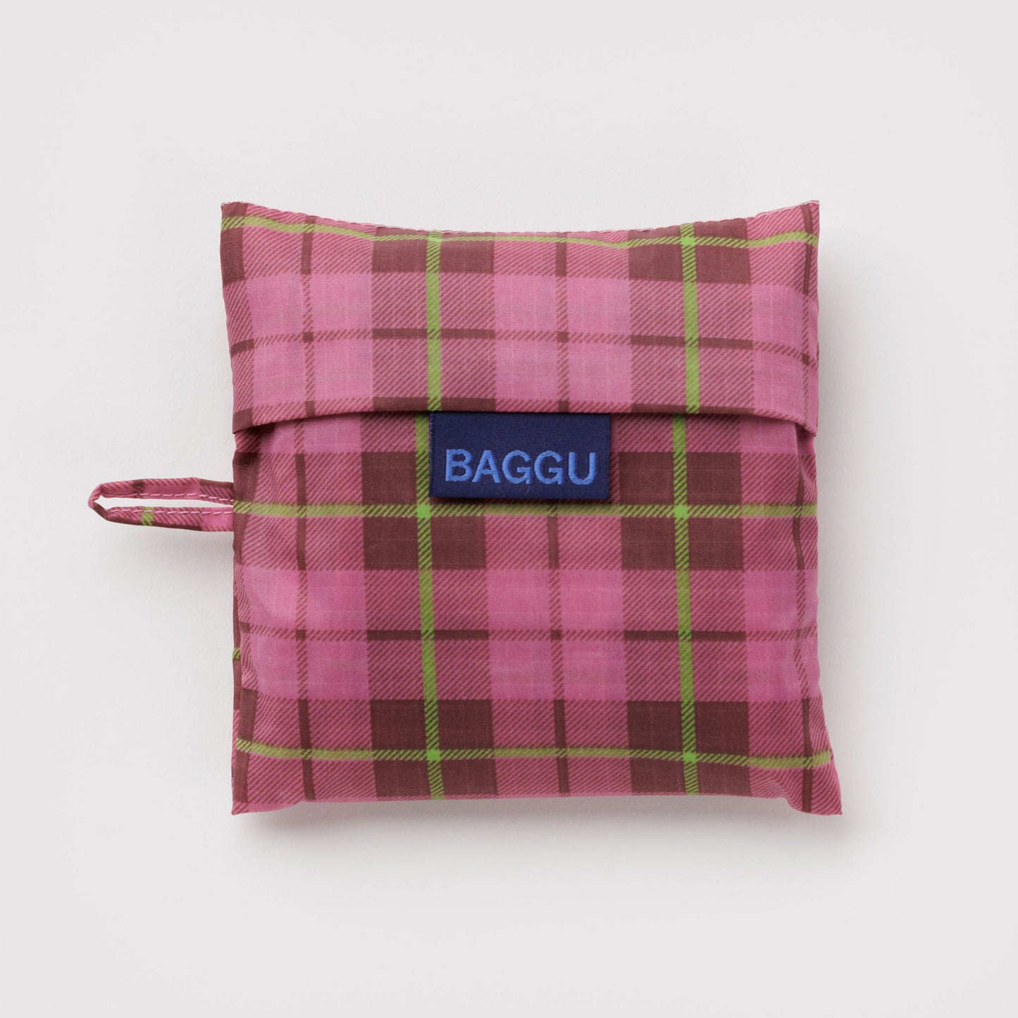 BAGGU Azalea Pink Tartan Standard Baggu