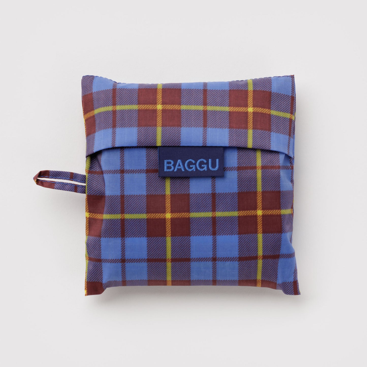 BAGGU Blue Tartan Standard Baggu