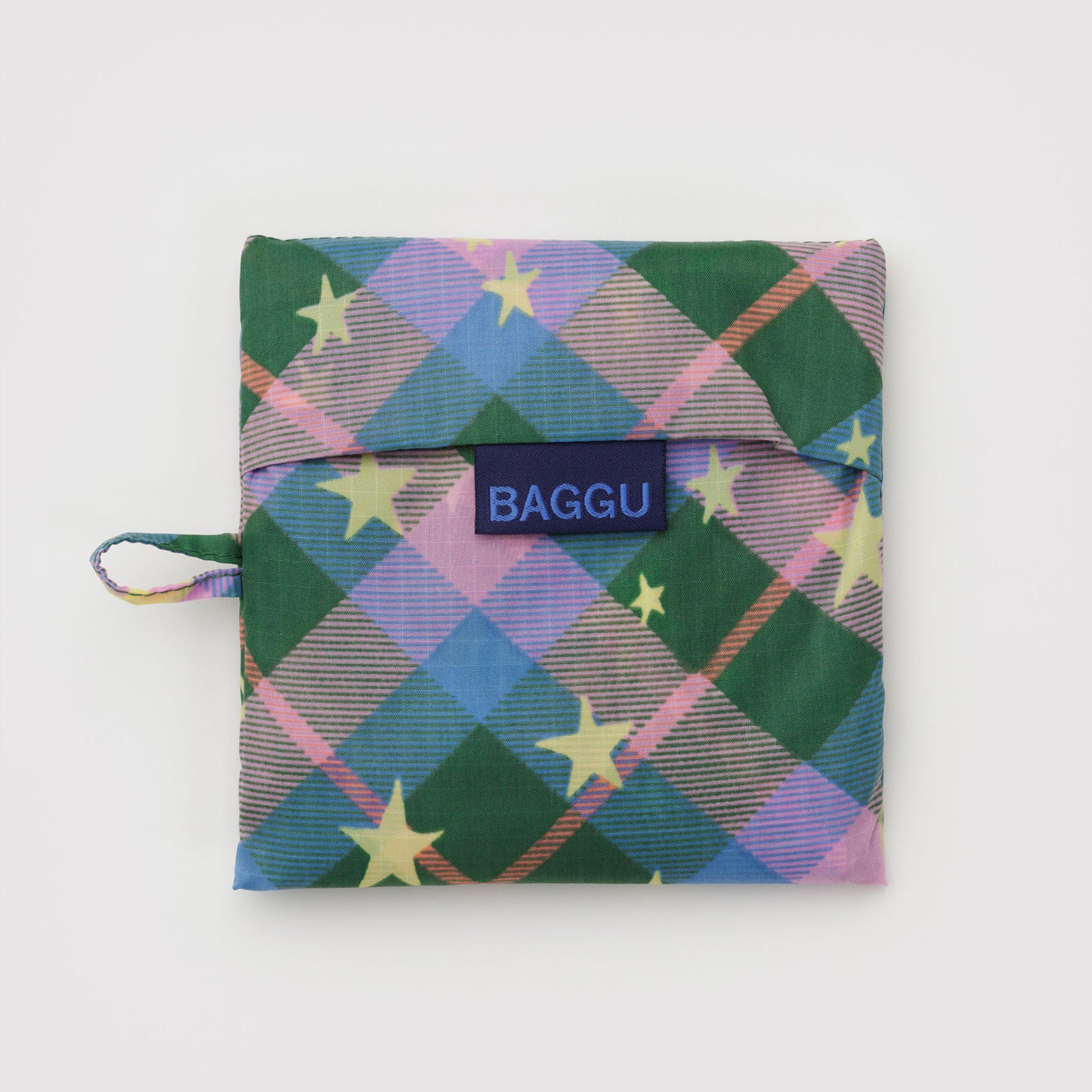 BAGGU Green Star Plaid Standard Baggu