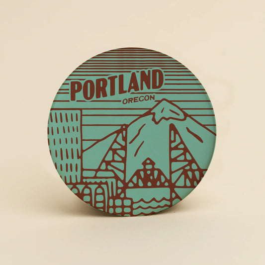 Portland Skyline Cork Coaster