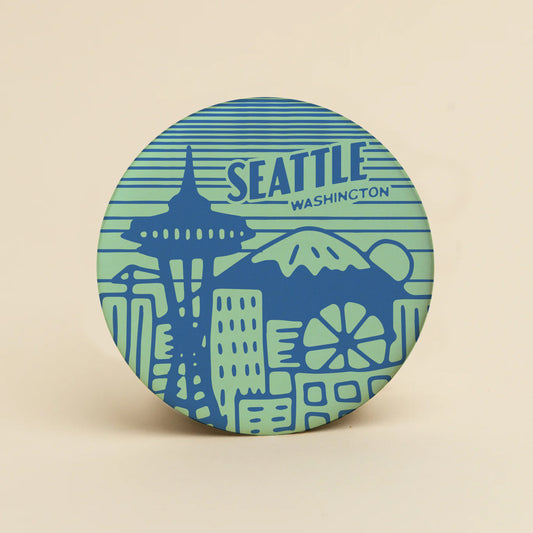Seattle Skyline Cork Coaster