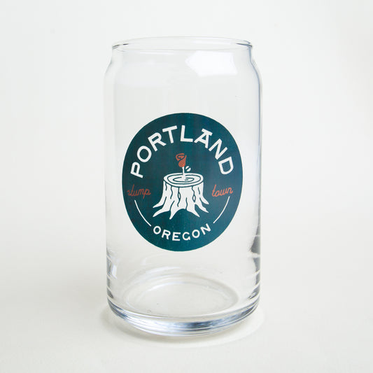 Portland Stumptown Beer Can Glass