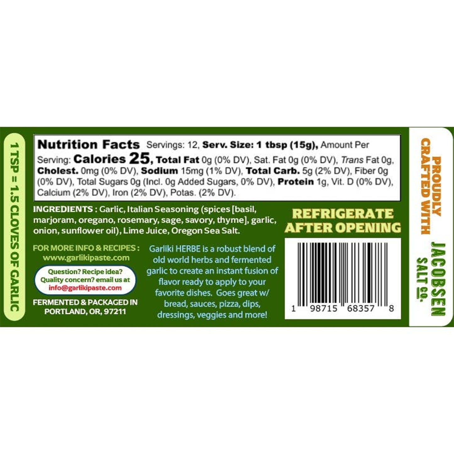 Herbe Fermented Garlic Paste