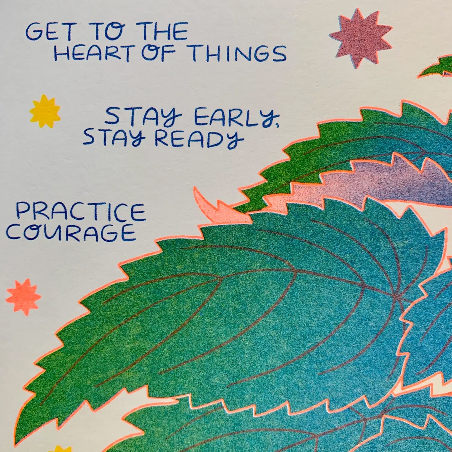 Katie Blanchard: Know Like Nettles Risograph Print