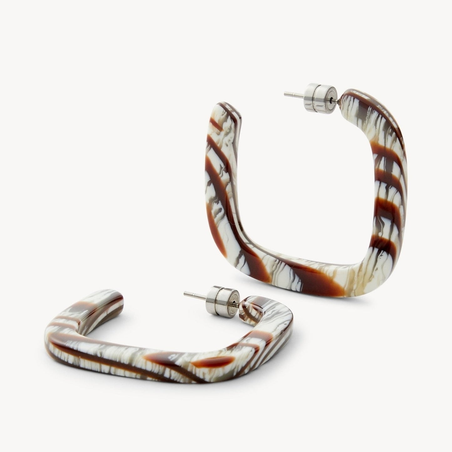 Midi Square Hoops in Canyon