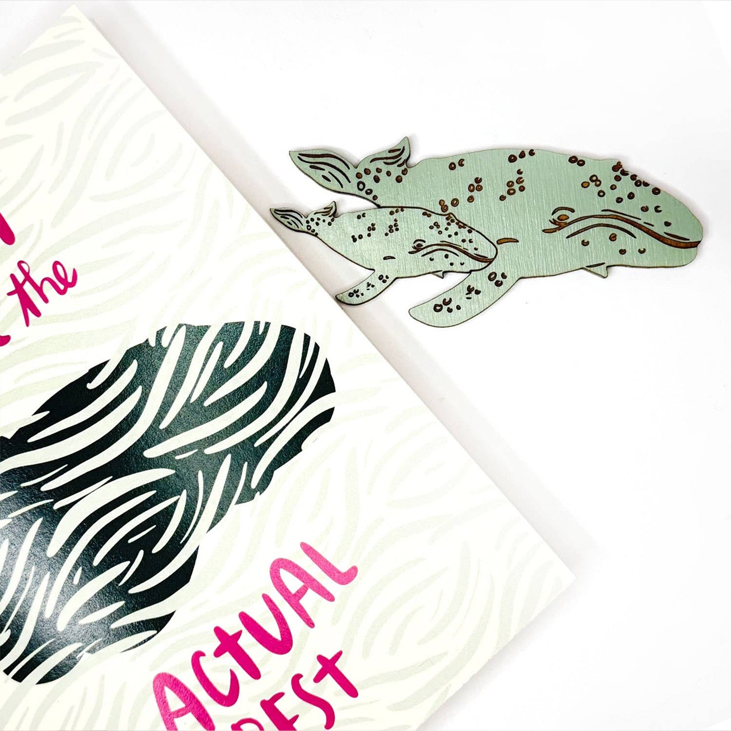 Actual Best Mom Gray Whale Magnet Card