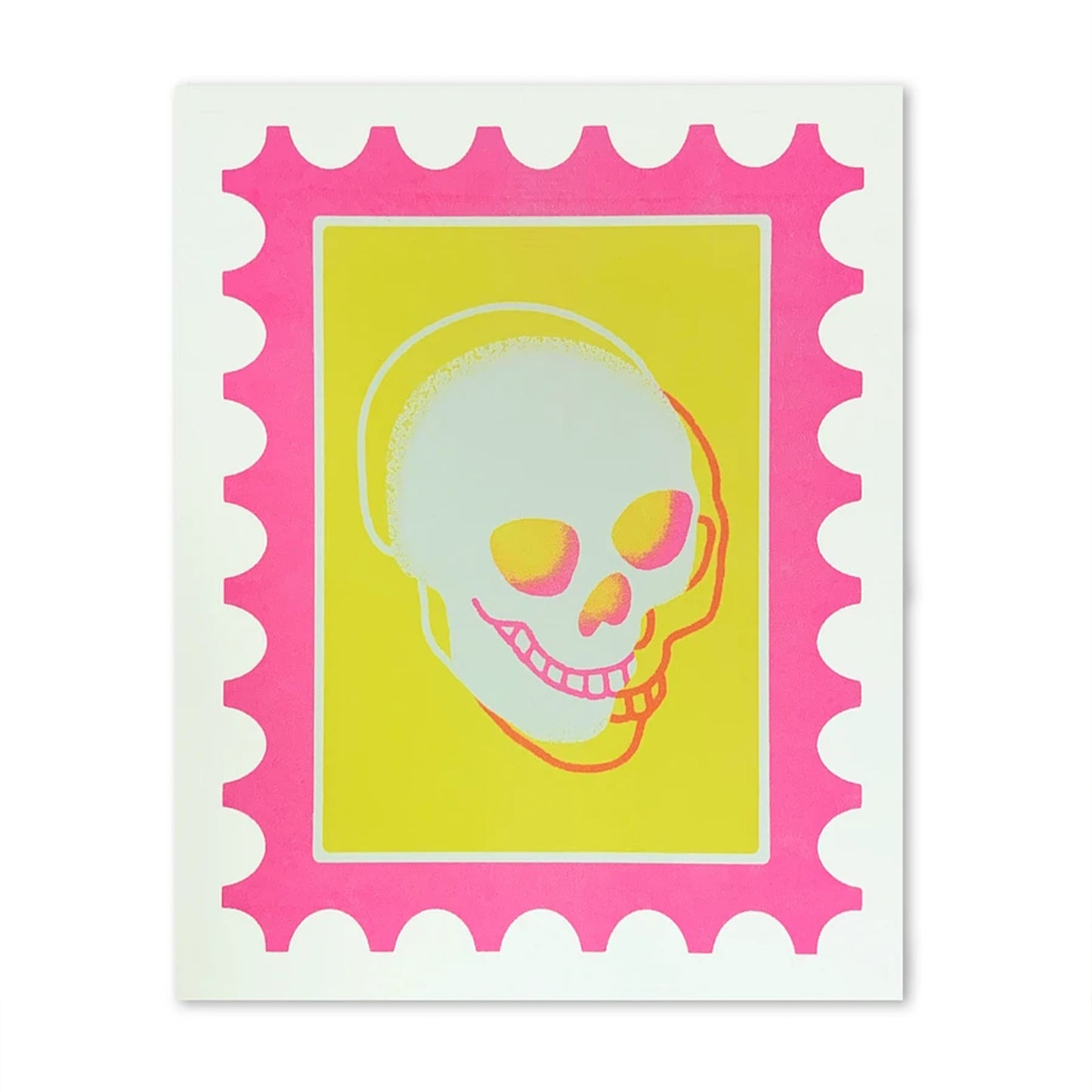 Wildkat Studio: Skull Riso Print
