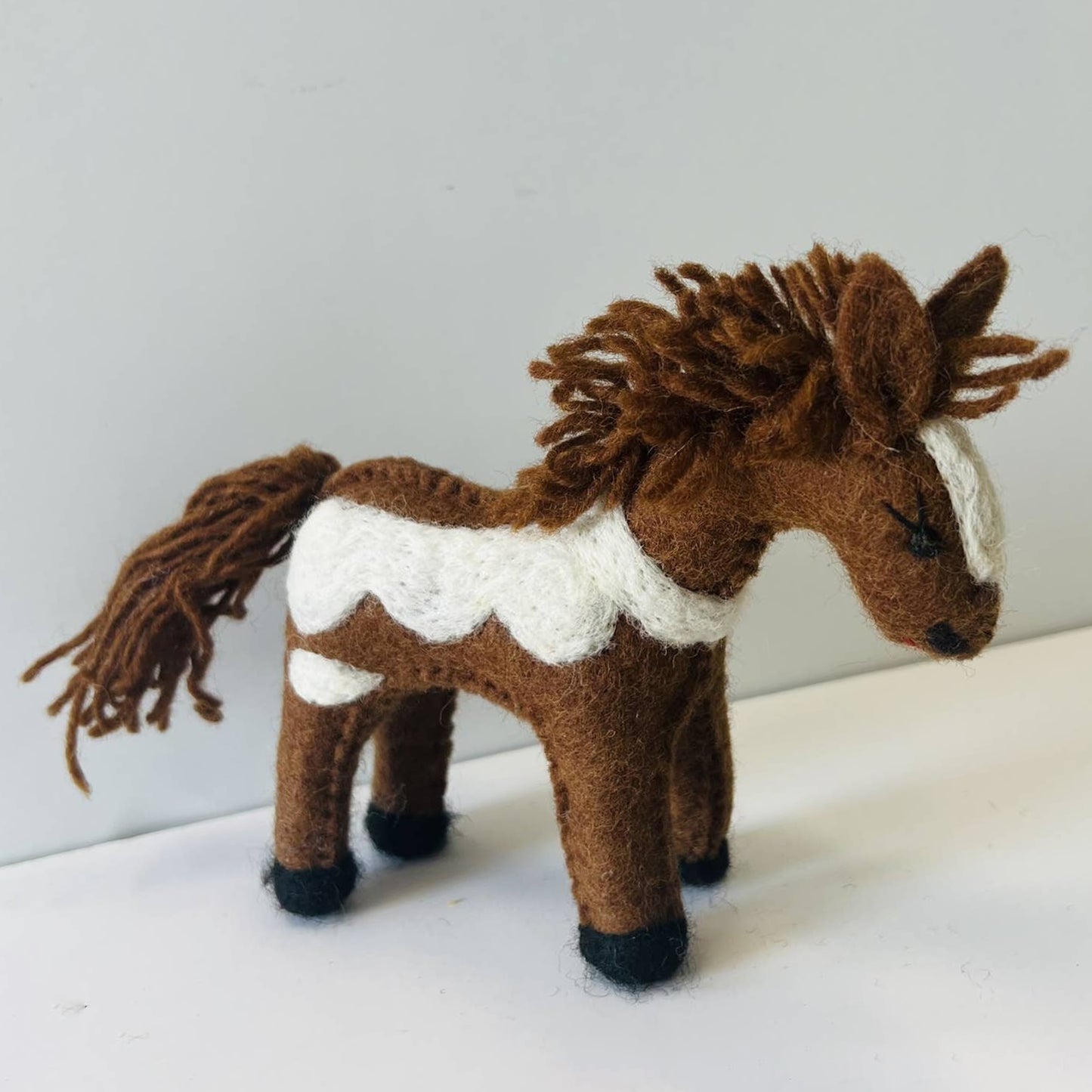 Wool Felted Pinto Horse - Small