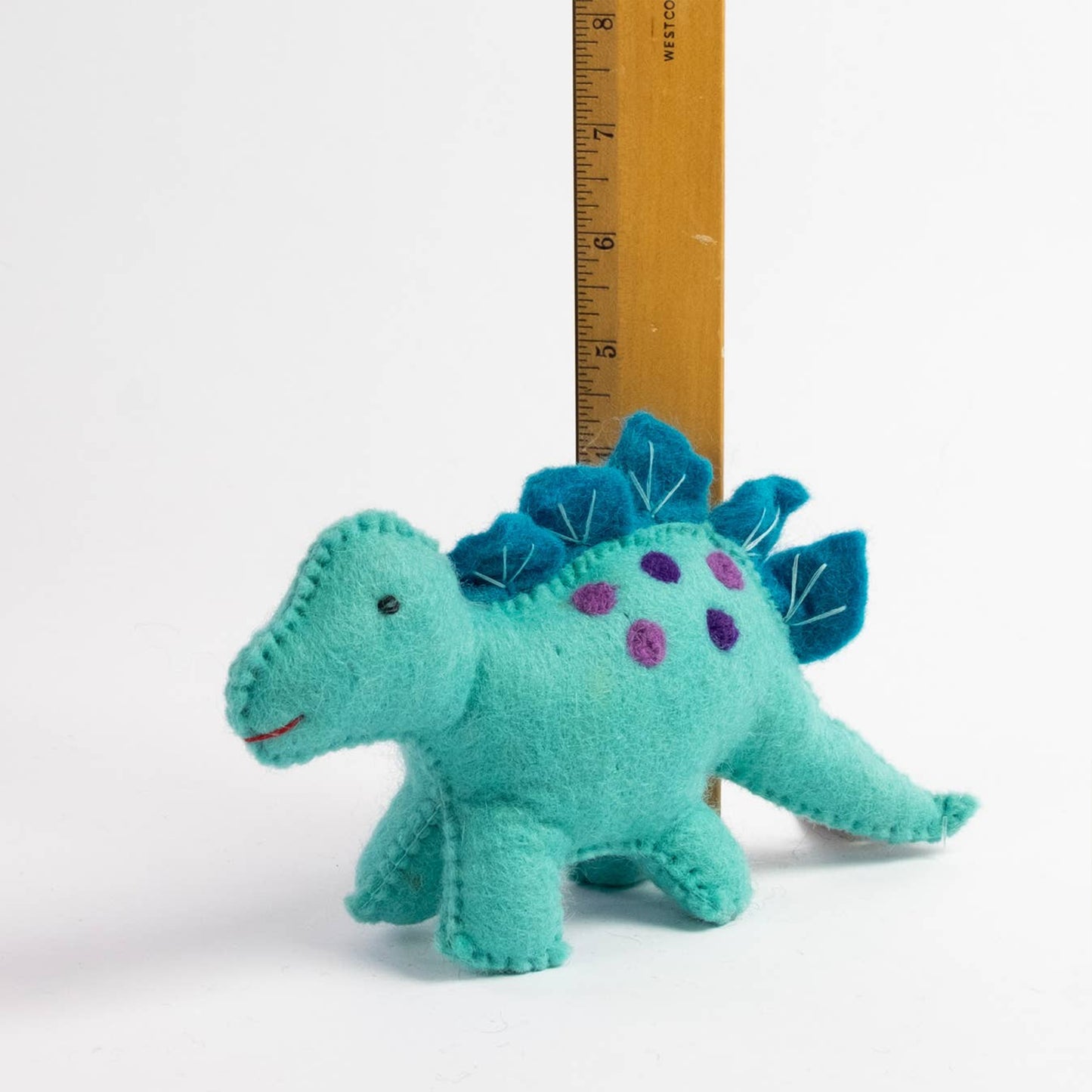 Wool Felted Dino - Baby Blue Stegosaurus
