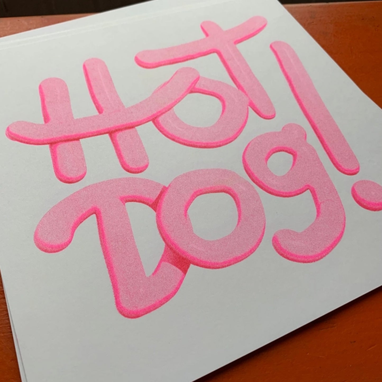 Alex Luciano: Hot Dog! Risograph Print