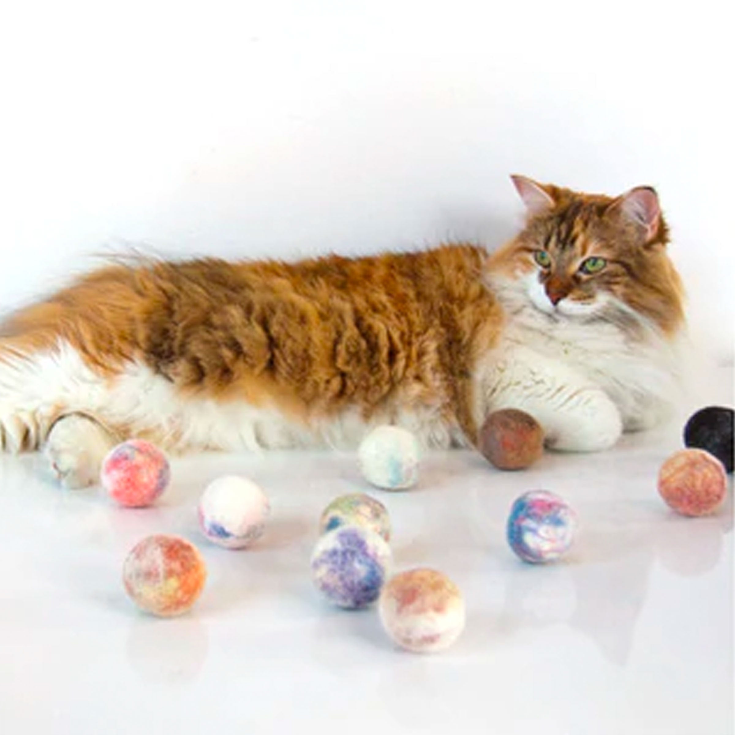 Cat Toys-- catnip laced felt balls