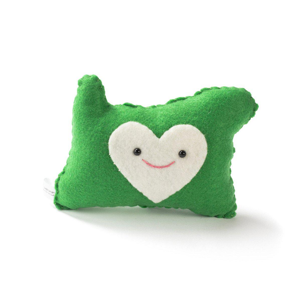 Shweet Shtuf green Heart Oregon plush