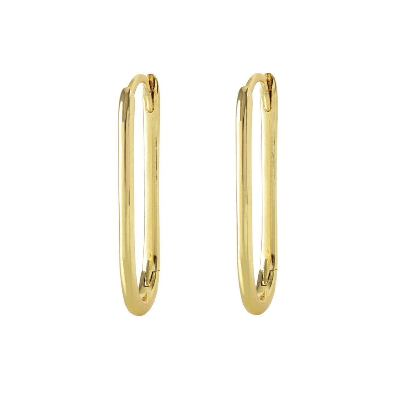 Safety Pin Hoop Earrings - Gold & Sterling Silver | Kris Nations 18K Gold Vermeil