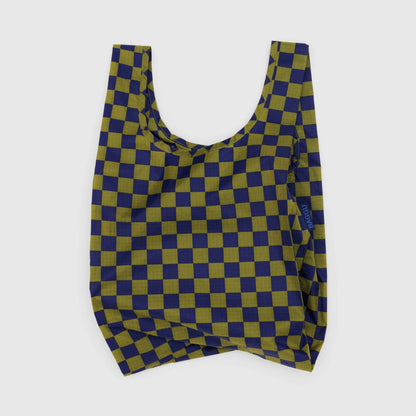 BAGGU Pear Navy Check Baby Baggu