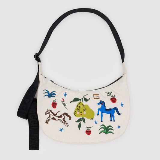 Medium Nylon Crescent Bag