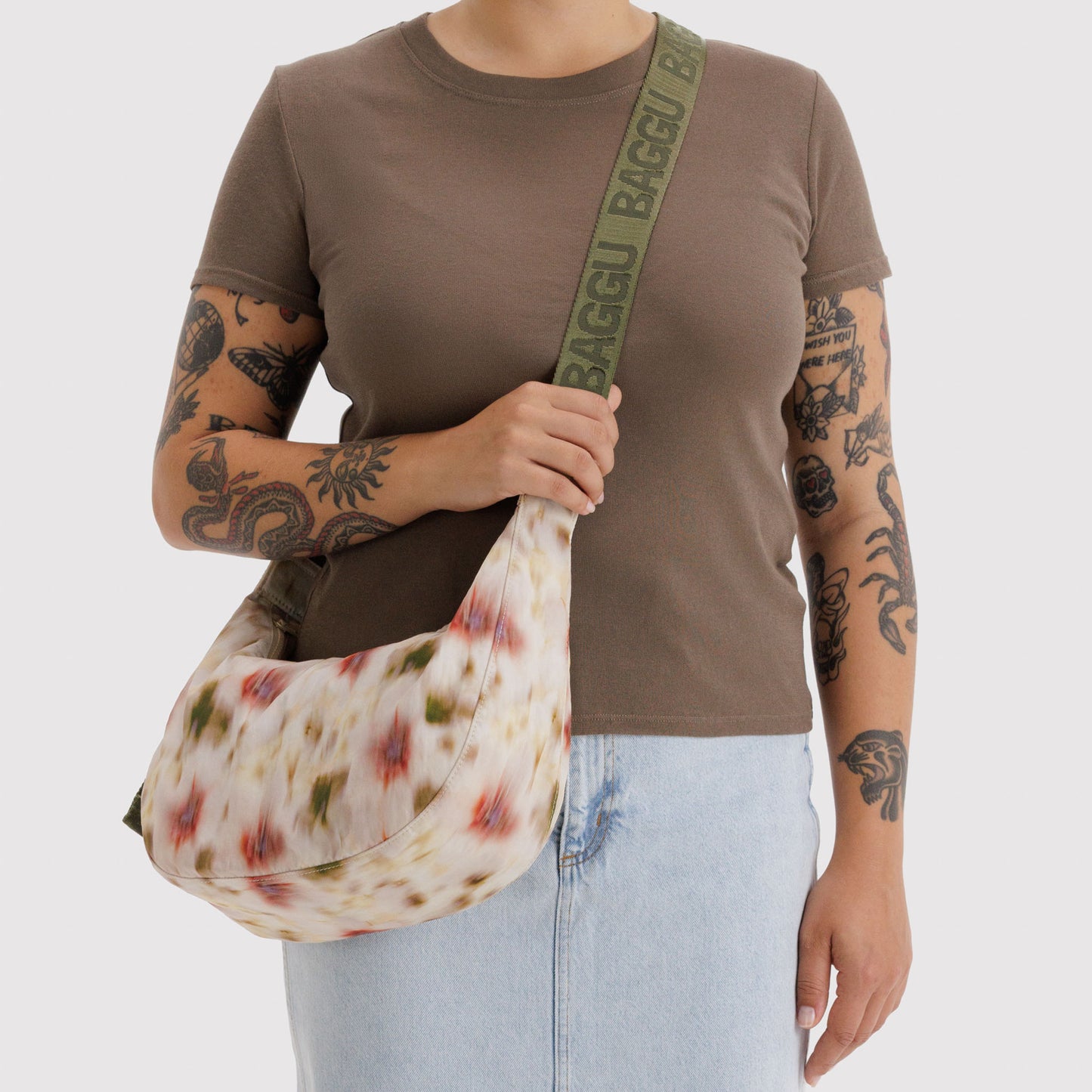 Medium Nylon Crescent Bag