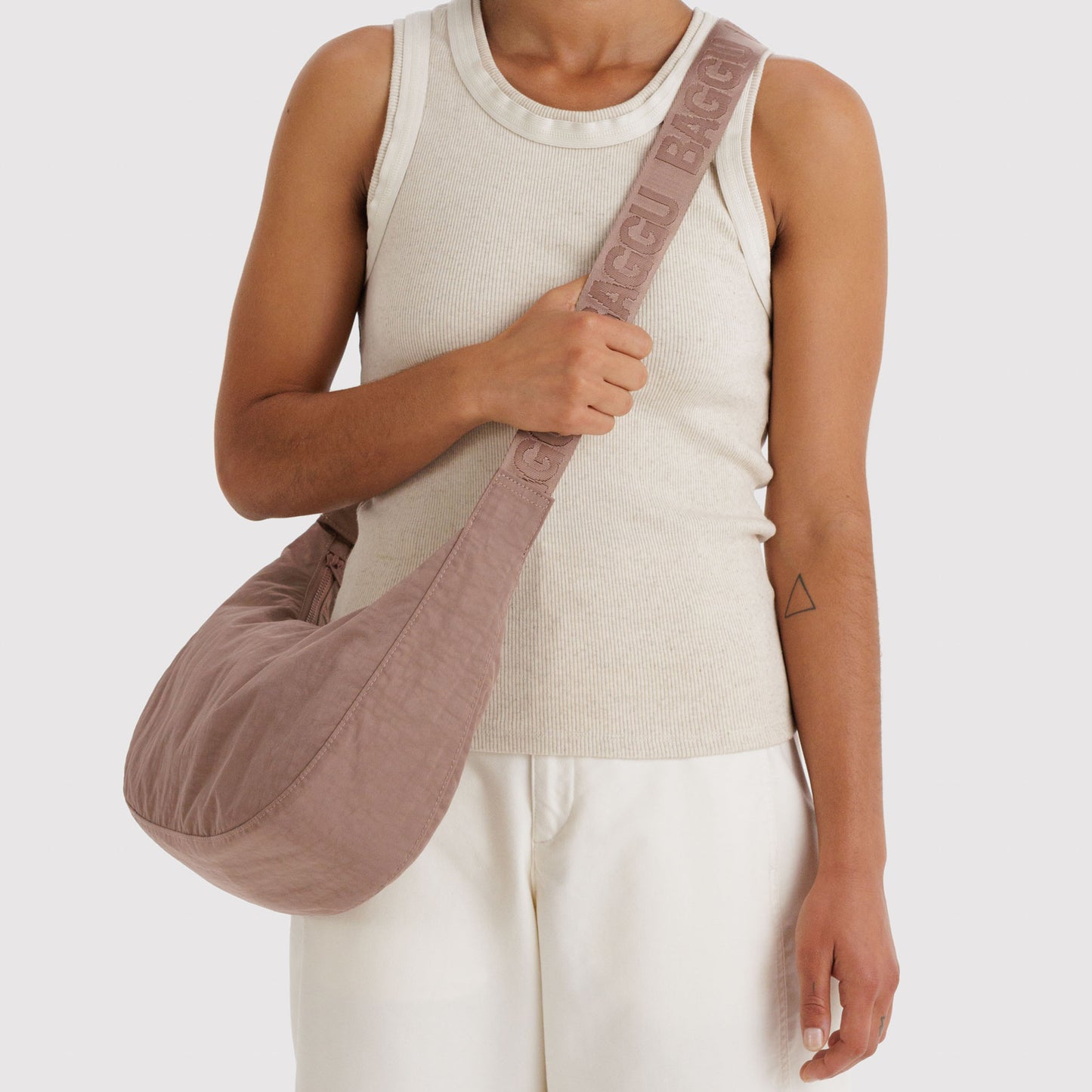 Medium Nylon Crescent Bag