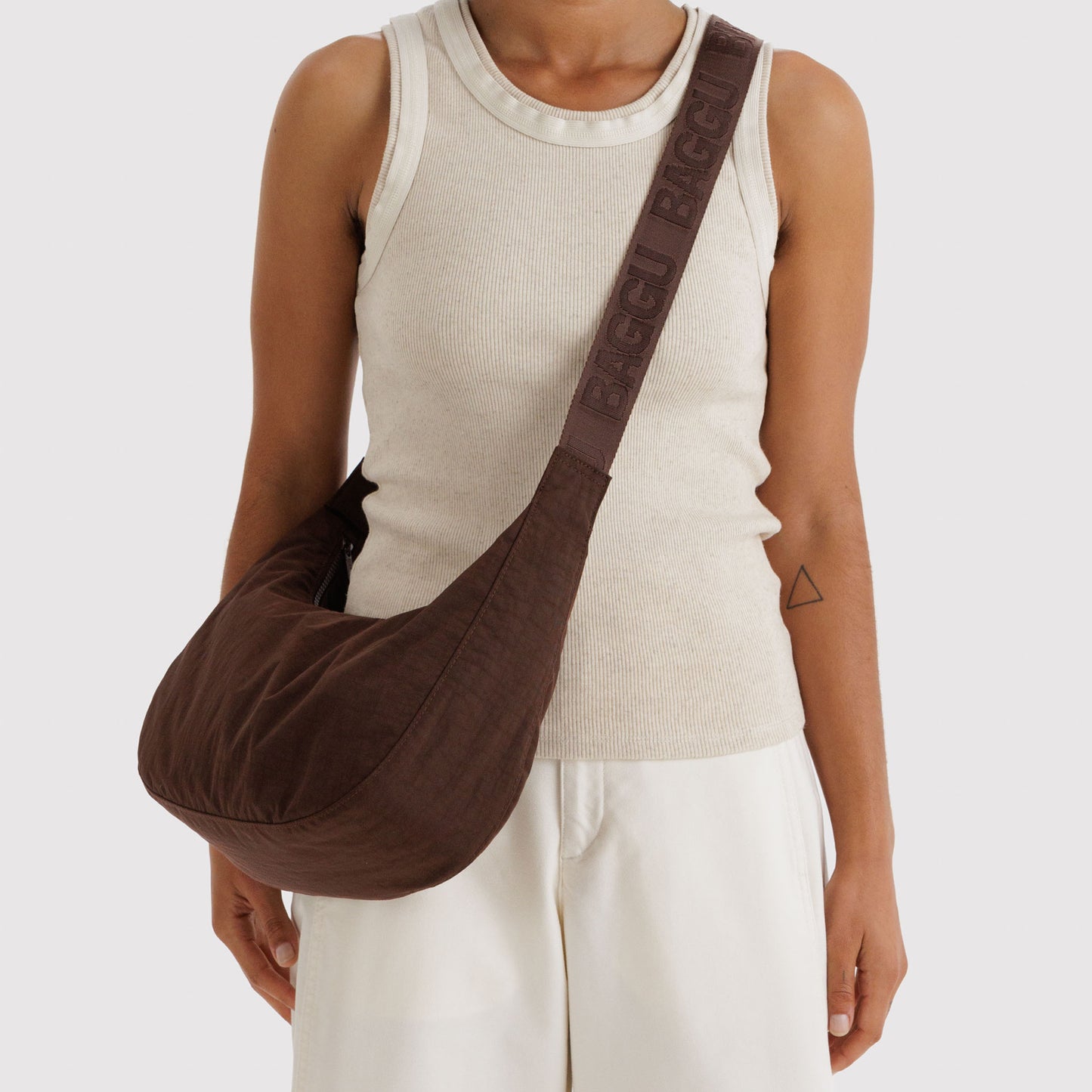 Medium Nylon Crescent Bag