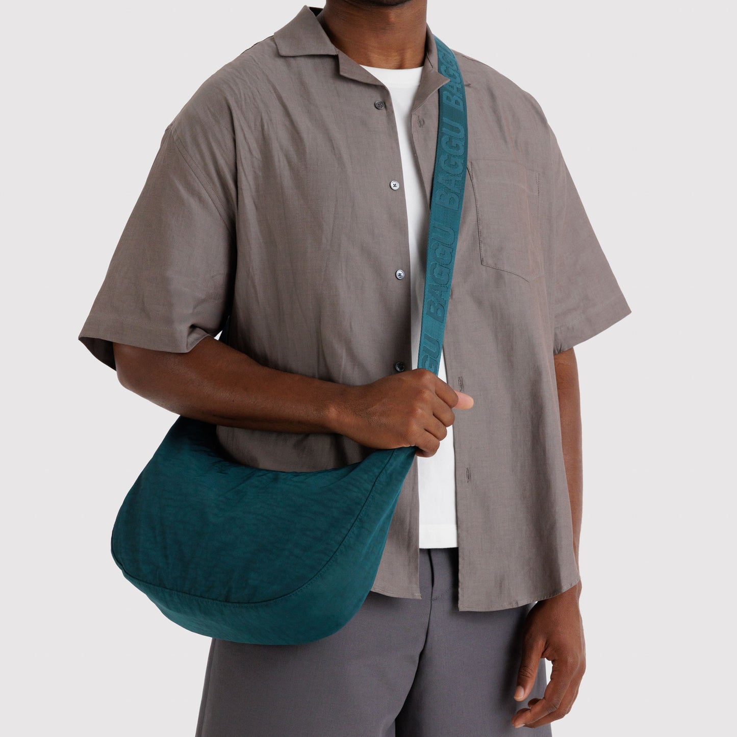 Medium Nylon Crescent Bag