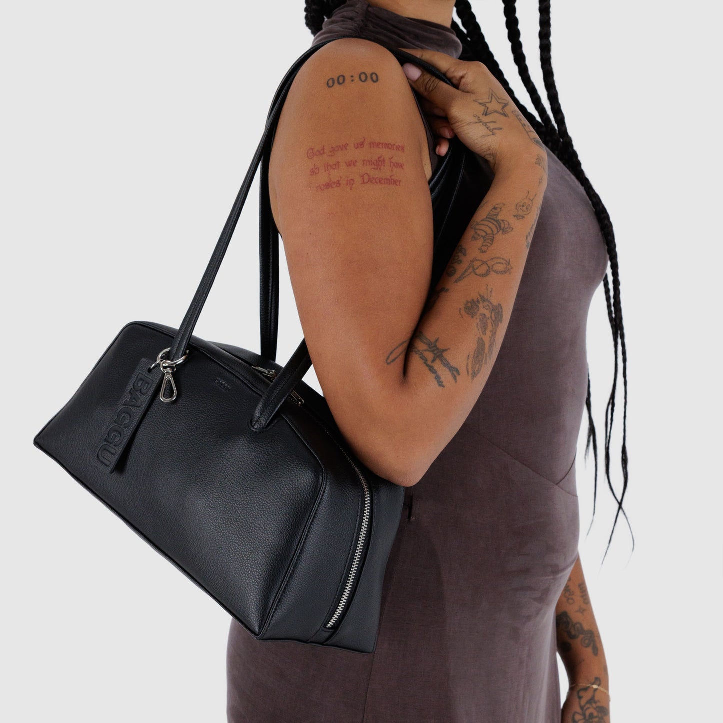 Recycled Leather Bowler Bag