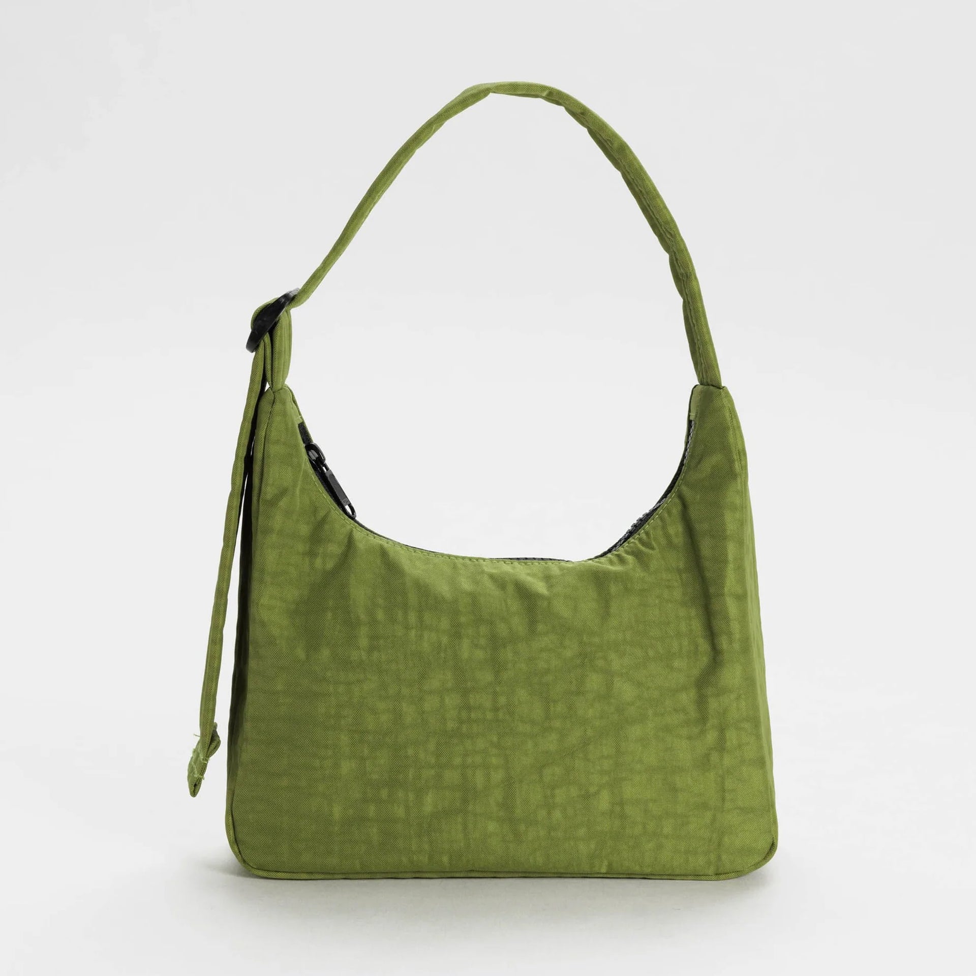 Recycled material crescent shoulder bag