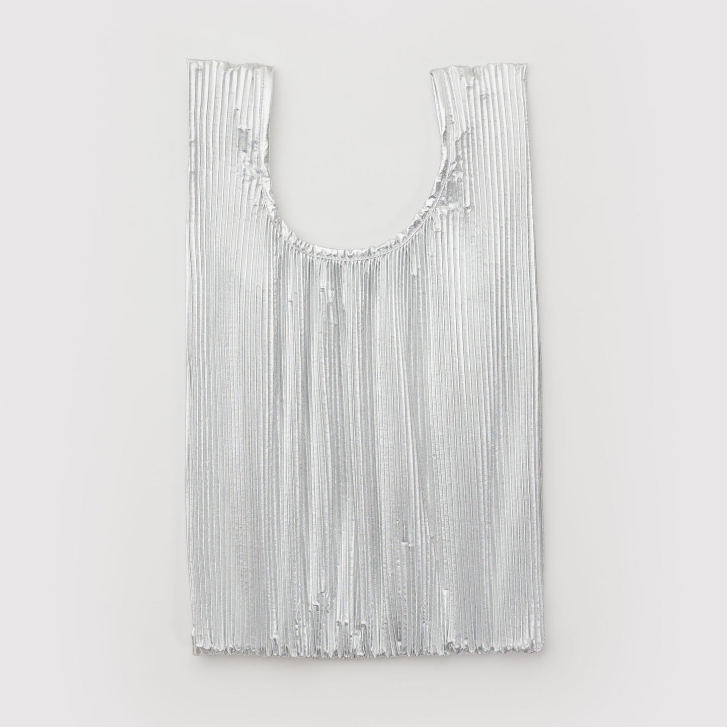 BAGGU Chrome Metallic Pleated Baggu