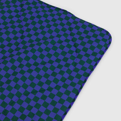 BAGGU Puffy Picnic Blanket: Iris Green Check