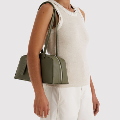 Recycled Leather Bowler Bag