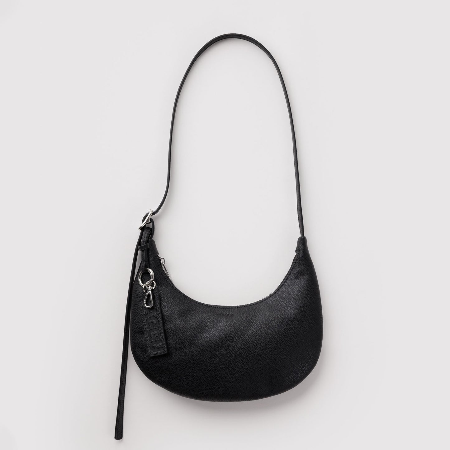 Small Recycled Leather Flat Crescent