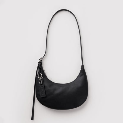 Small Recycled Leather Flat Crescent