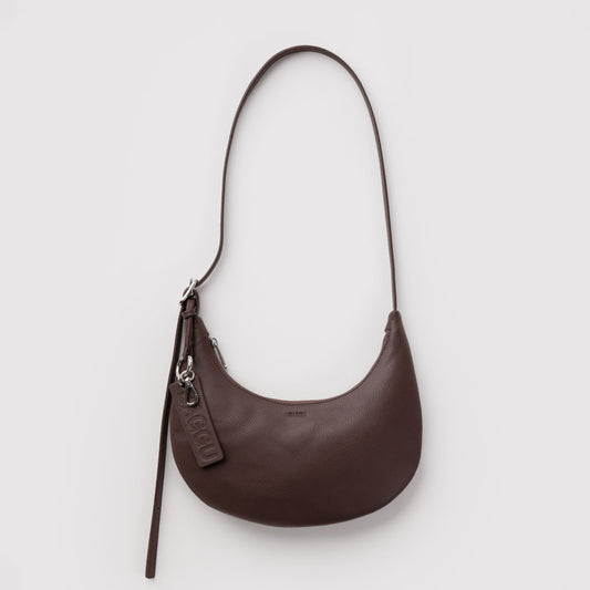 Small Recycled Leather Flat Crescent