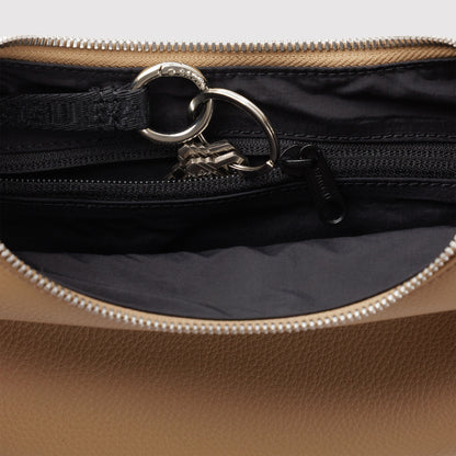 Small Recycled Leather Flat Crescent