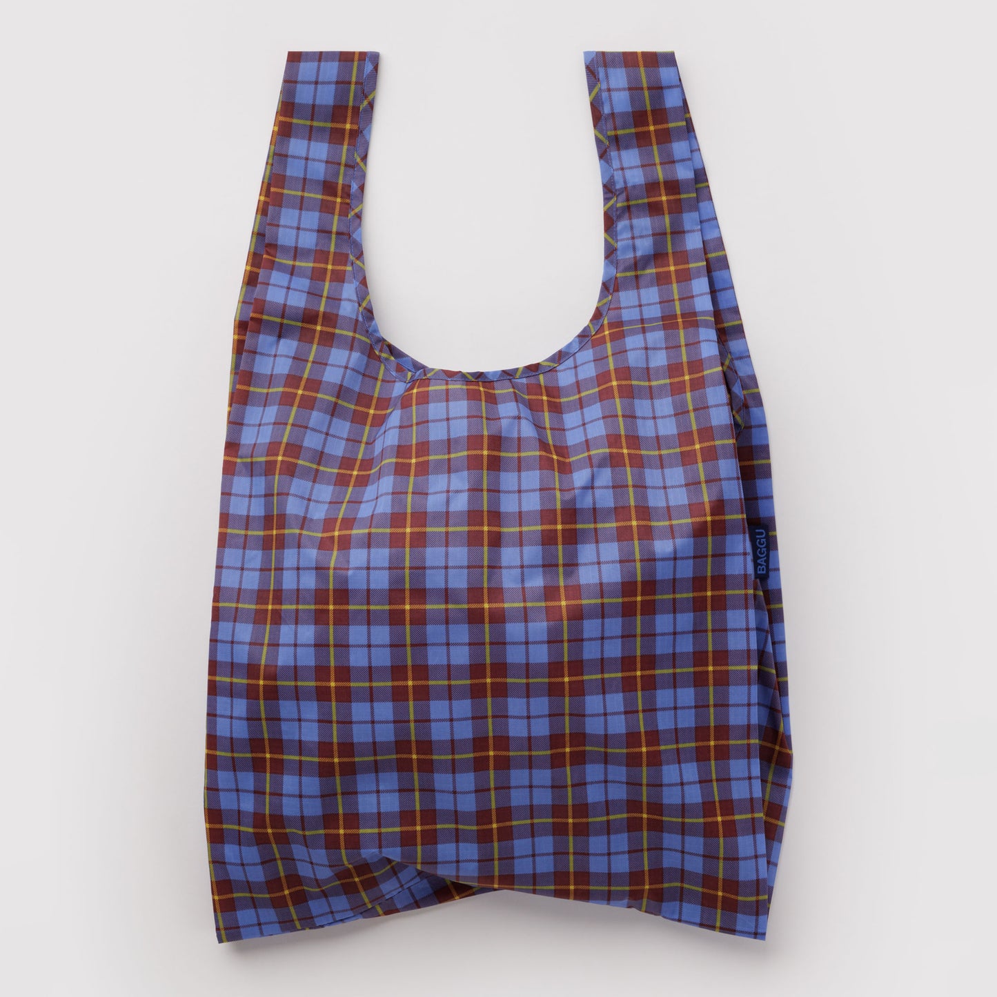 BAGGU Blue Tartan Standard Baggu