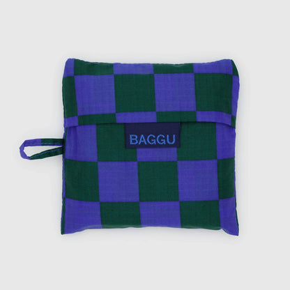 BAGGU Iris Green Check Standard Baggu