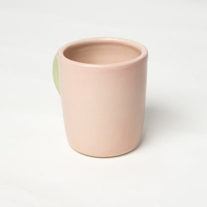 Favorite Mug in Peach with Green Tea Handle