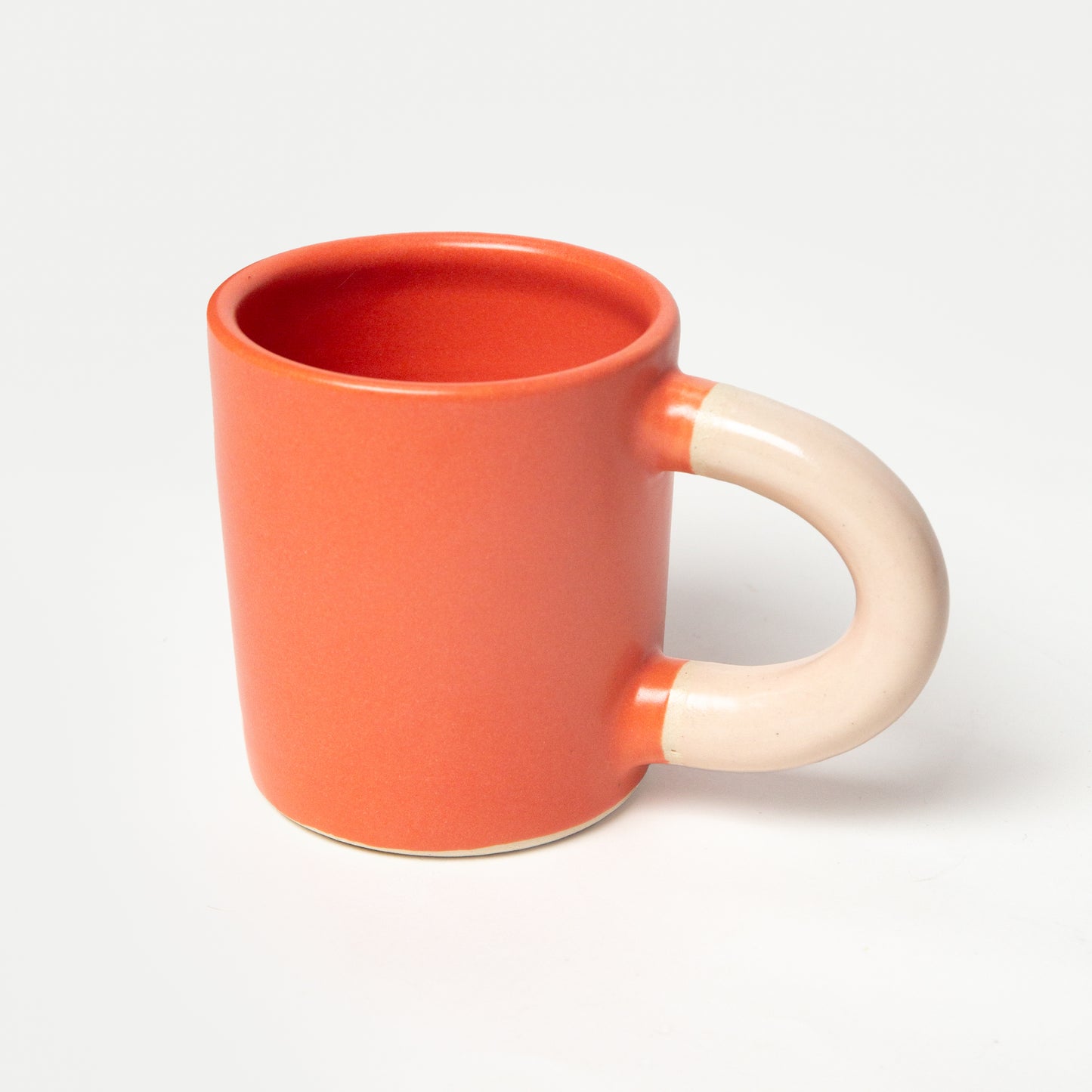 Favorite Mug in Bright Red with Peach Handle