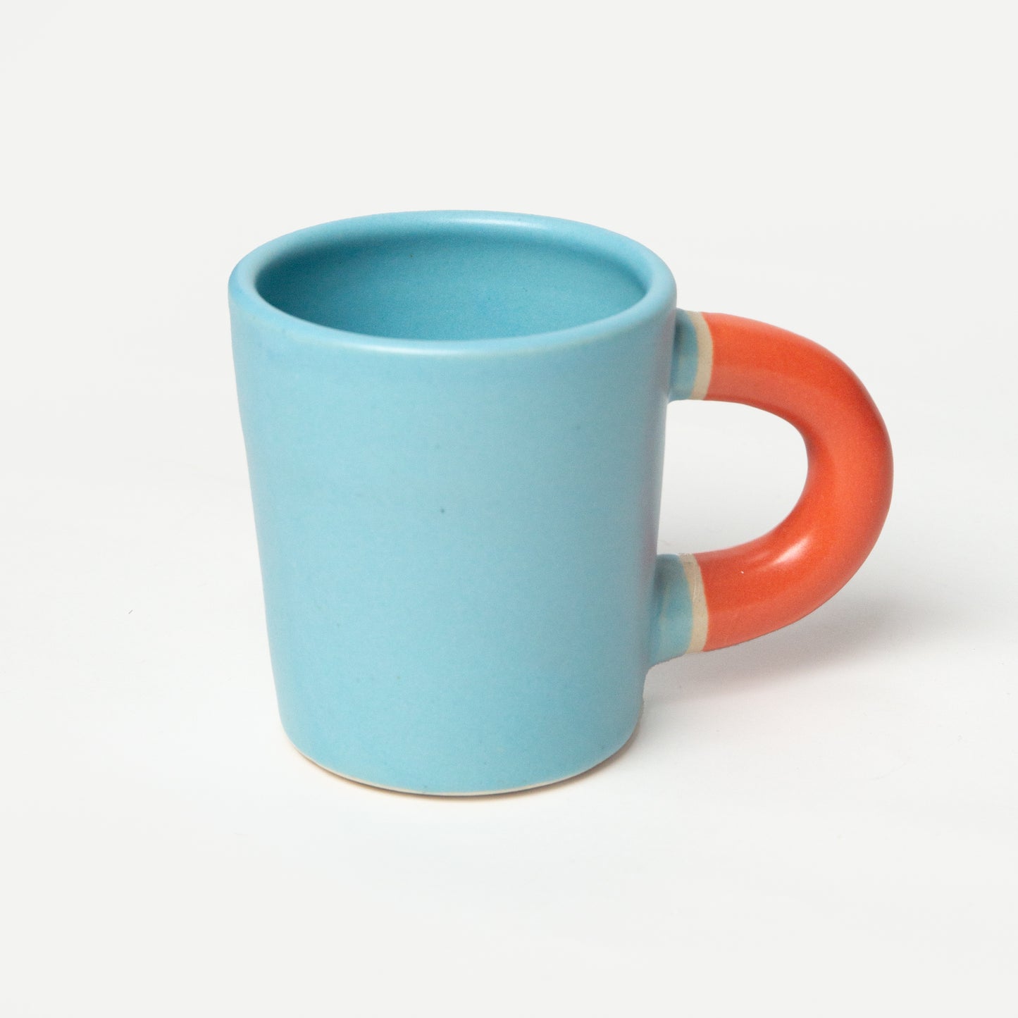 Favorite Mug in Sky Blue with Bright Red Handle