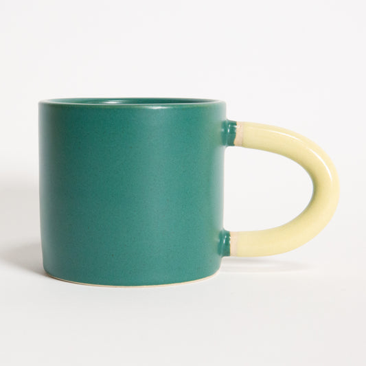 Classic Mug in Emerald with Butter Handle