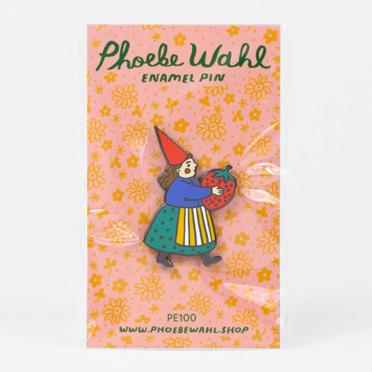 Phoebe Wahl: Strawberry Gnome Enamel Pin