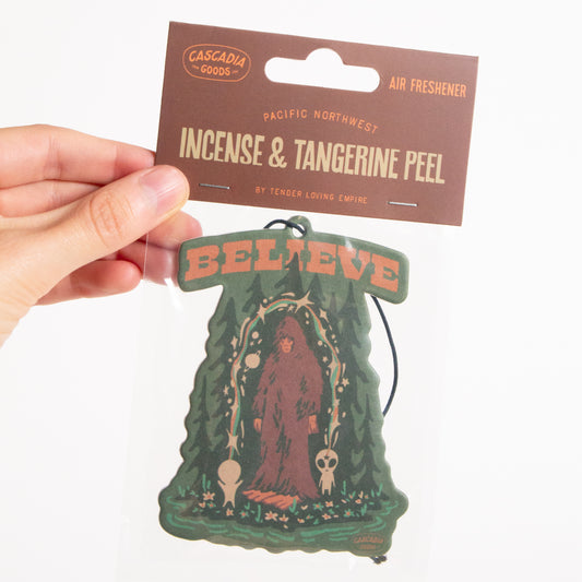 Incense & Tangerine Peel / Believe Bigfoot Air Freshener