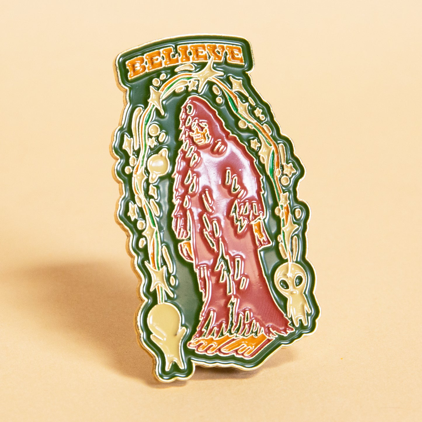 Believe Bigfoot Enamel Magnet