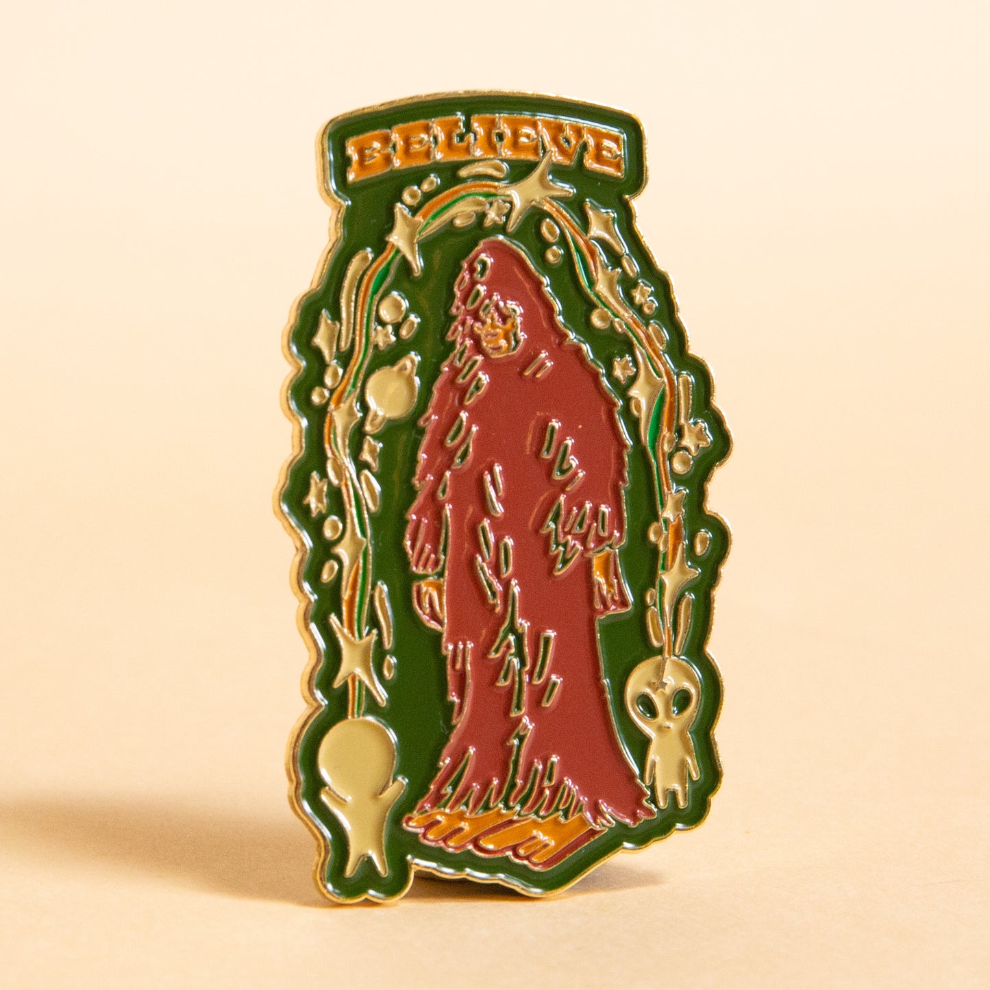 Believe Bigfoot Enamel Magnet