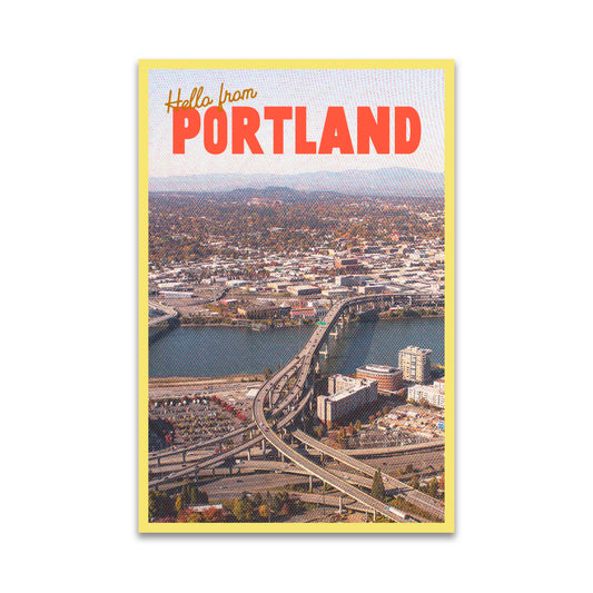 Hello from Portland River Postcard