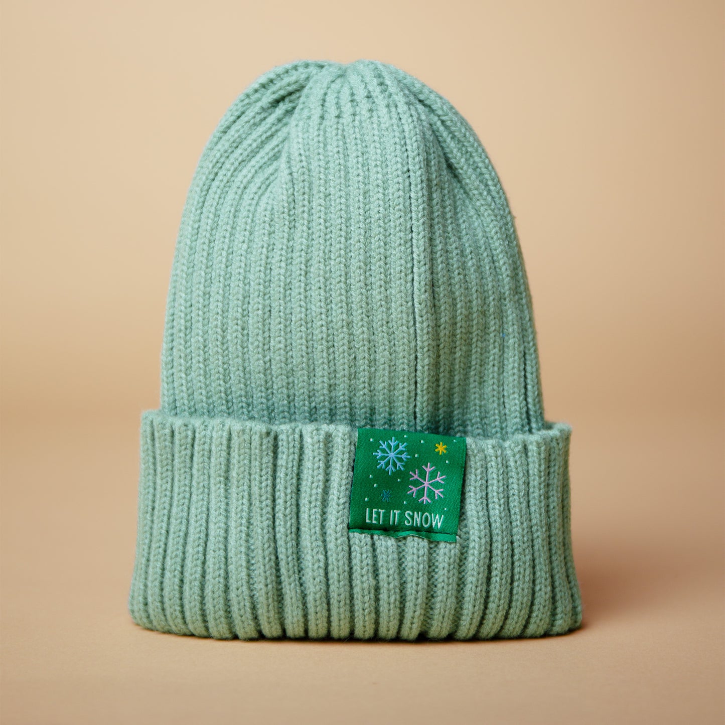 Let It Snow Kids Beanie (Green)