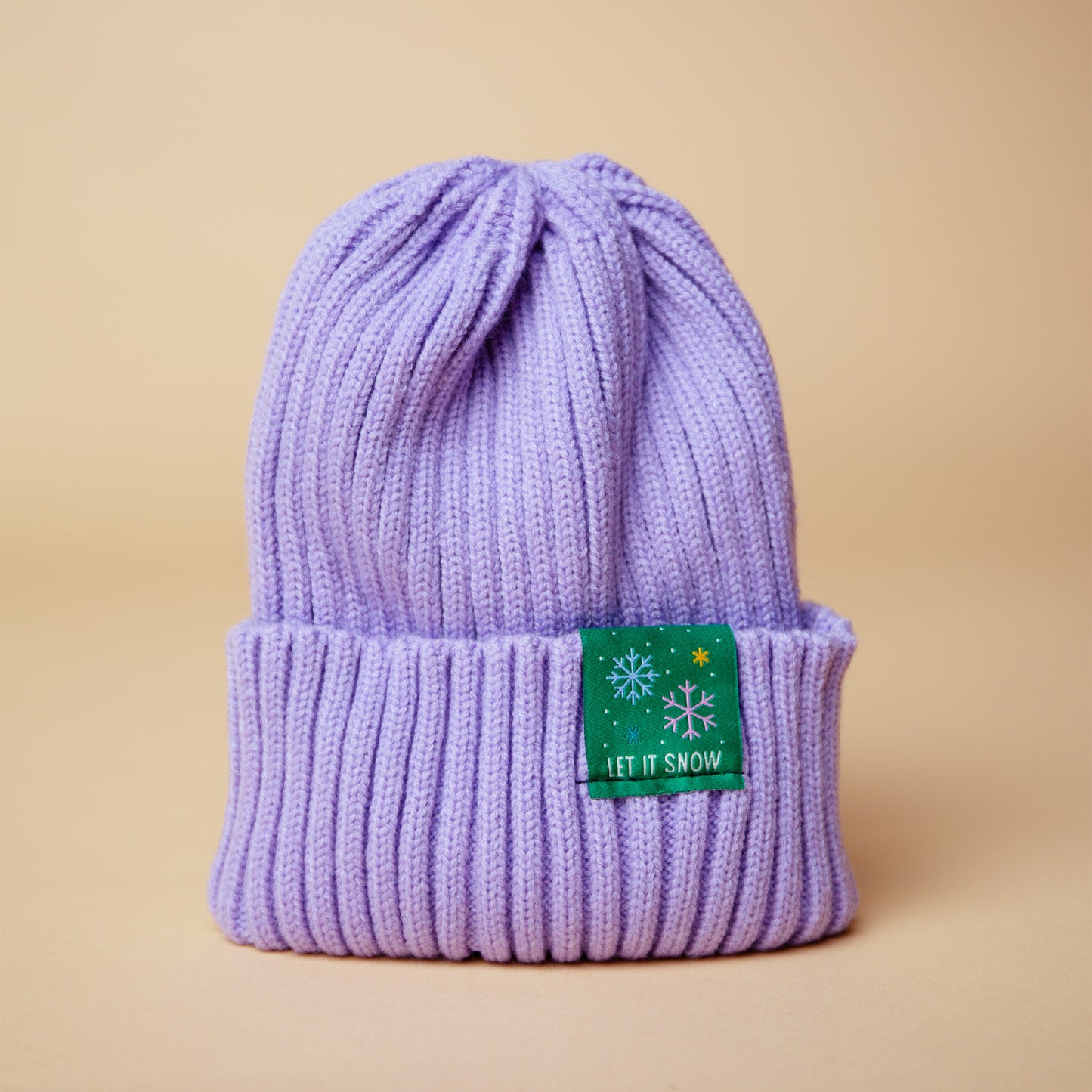 Let It Snow Kids Beanie (Purple)