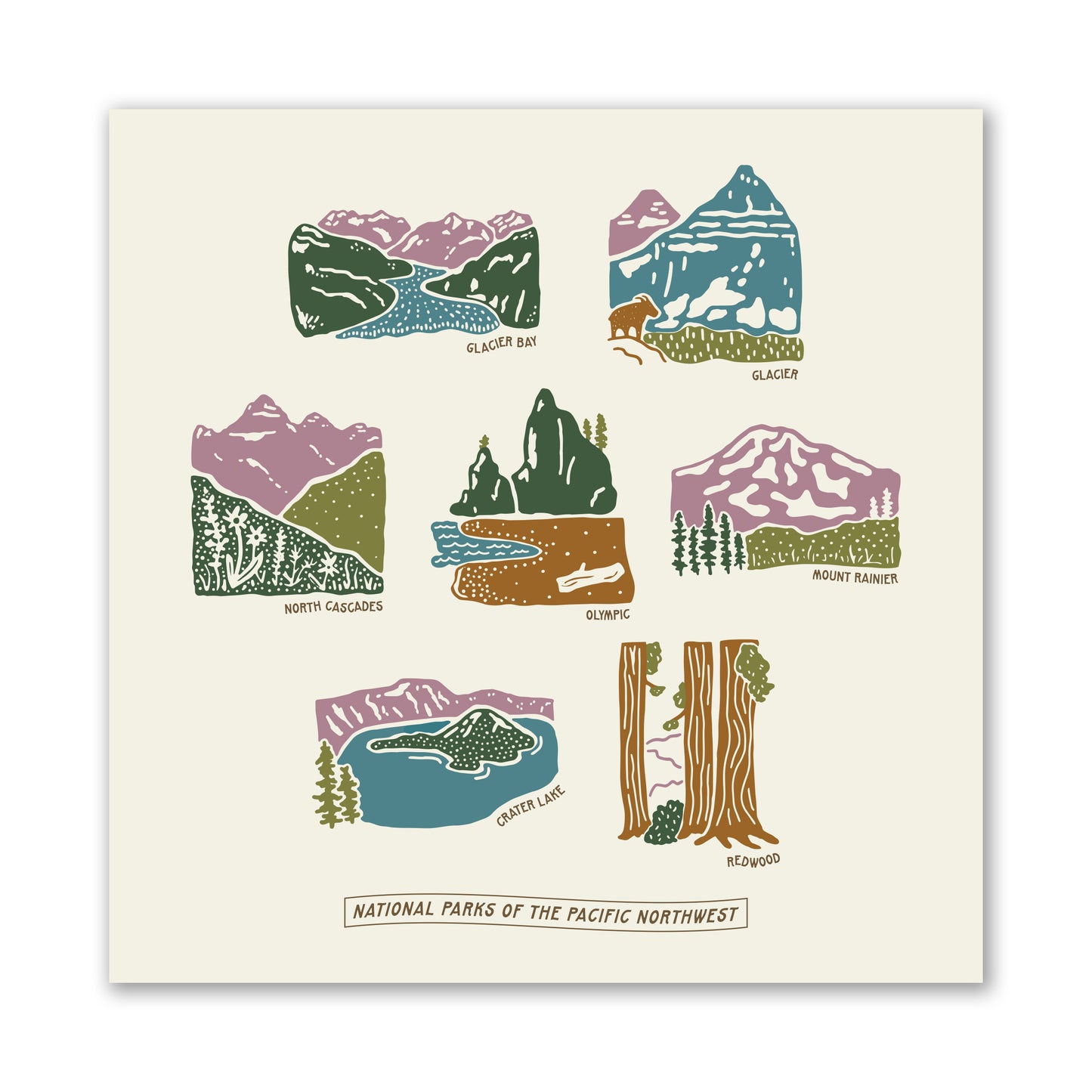 National Parks of the PNW Print