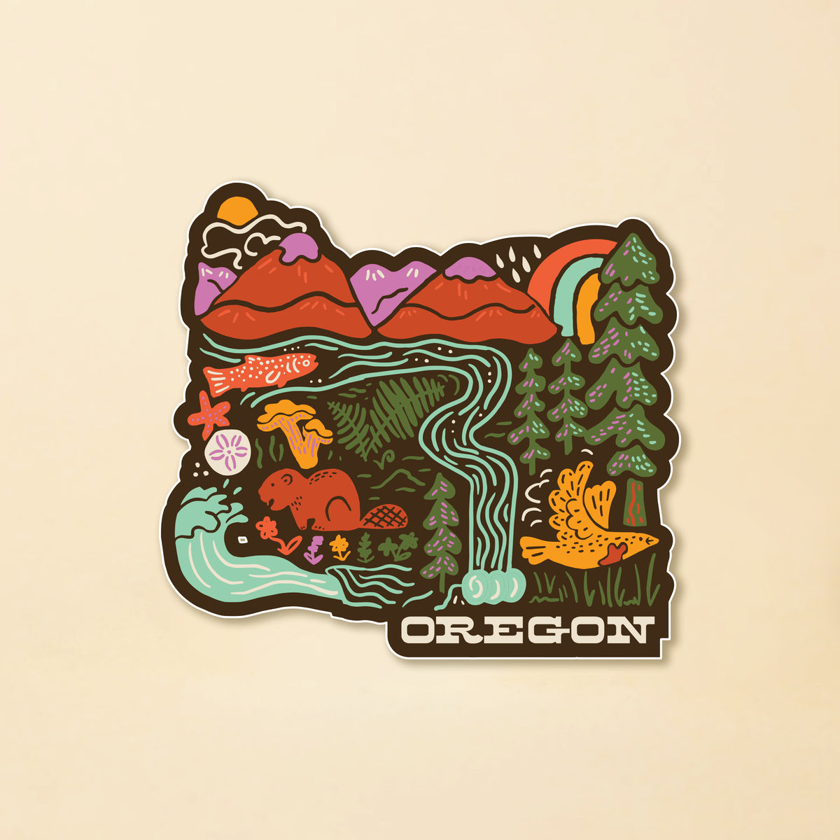 Tende Empire Oregon Adventures Sticker – Tender Loving Empire