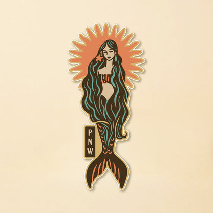 PNW Mermaid Sticker