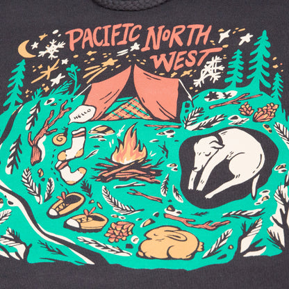 PNW Woodland Camp Hoodie (Grey)